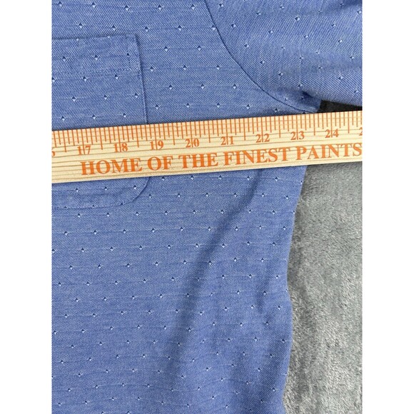 Hart Schaffner Marx Men’s Blue Long Sleeve Diamond Button Down Shirt Size XL - Picture 5 of 6